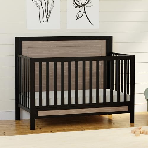 Carter's by DaVinci Radley 4-in-1 Convertible Crib in White & Coastwood, Greenguard Gold Certified