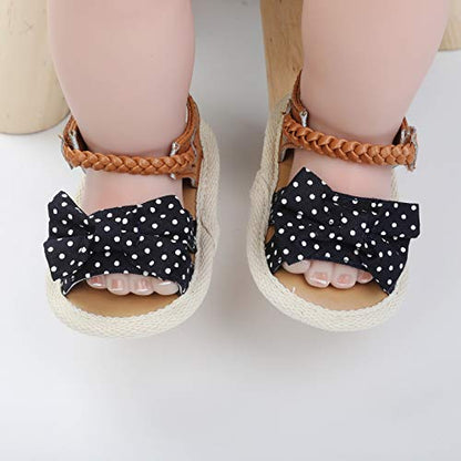 Baby Girl Sandals Summer Crib Shoes Bowknot Soft Sole Infant Girls Princess Dress Flats First Walker Shoes
