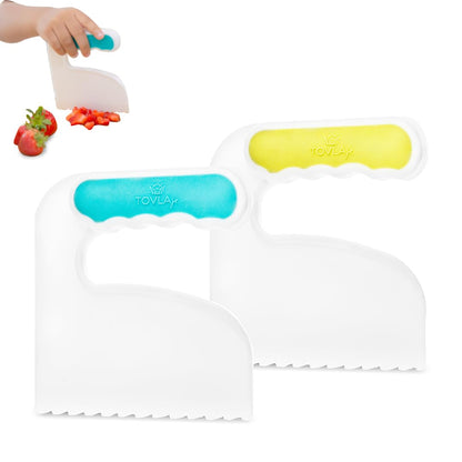 TOVLA JR. Kids' Cutting Set | Montessori Safe Kitchen Knives for Cooking| Kitchen Safety for Toddlers | Boost Confidence and Encourage Picky Eaters