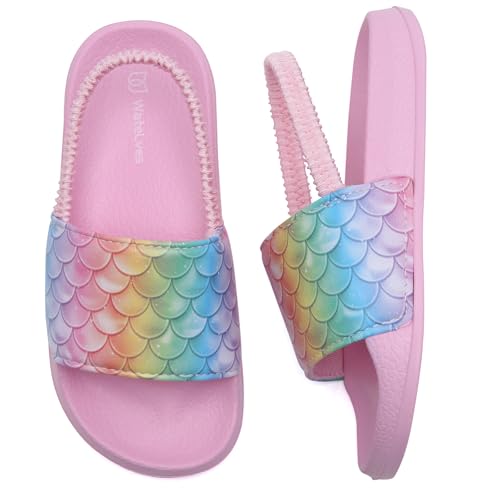 WateLves Toddler Boys Girls Slides Sandals for Swim Beach Kids Water Shoes Casual Slippers