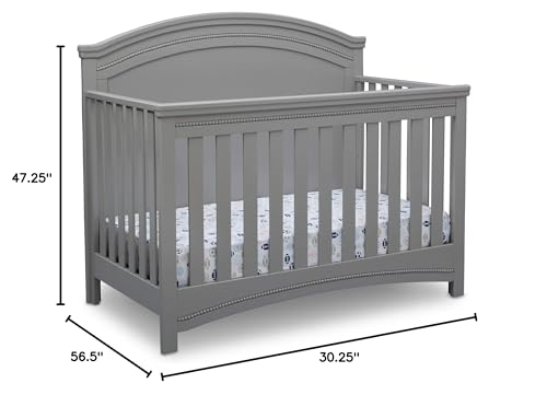 Delta Children Simmons Kids SlumberTime Emma Convertible Crib N More, Grey