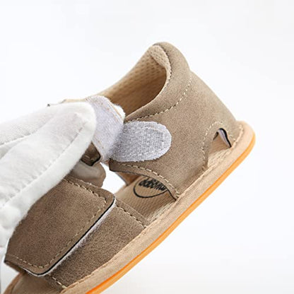 GAISUMMI Baby Girls Sandals Summer Bowknot Infant Crib Shoes Toddler Pu Leather Soft Rubber Sole First Walkers
