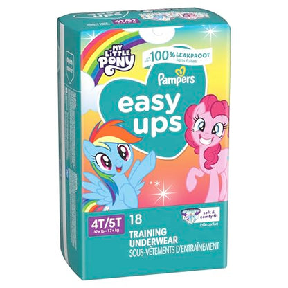 Pampers Training Pants - Easy Ups Girls & Boys - Size 5T-6T, 84 Count, Easy Pull Up & Down Design, My Little Pony Potty Underwear (Packaging May Vary)