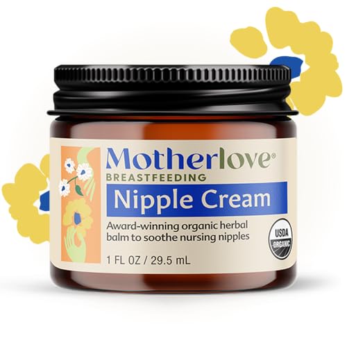 Motherlove Nipple Cream (2 oz) Organic Lanolin-Free Nipple Cream for Breastfeeding—Benefits Nursing & Pumping Moms