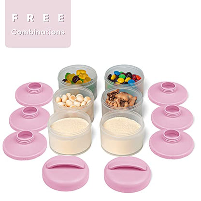 Termichy Stackable Formula Dispenser Portable Milk Powder Container, 2 Pack, Mint