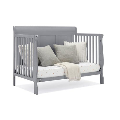 Delta Children Simmons Kids Carter 6-in-1 Convertible Crib - Greenguard Gold Certified, Black Ebony