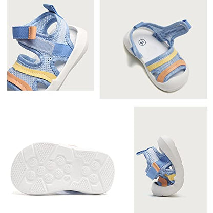OAISNIT Baby Boys Girls Sports Sandals Lightweight Anti-Slip Rubber Sole Beach Aquatic Water Shoes Summer Toddler First Walking Shoe