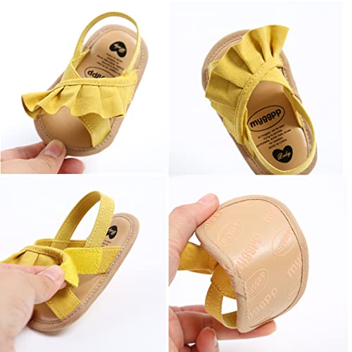 myppgg Baby Boys Girls Summer Sandals Non-Slip Soft Sole Infant Slippers Cotton Crib Shoes for Toddler First Walkers
