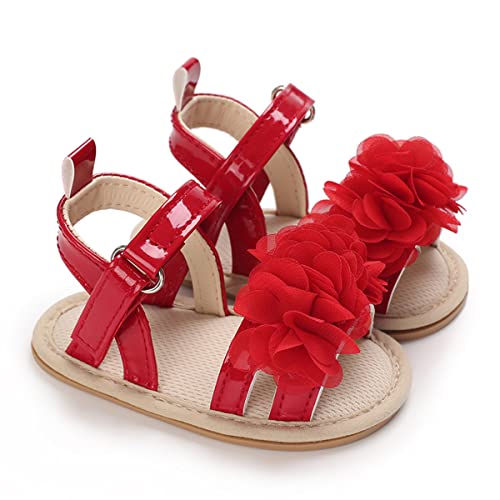 COSANKIM Baby Girl Sandals Rubber Sole Summer Outdoor Infant First Walker Crib Dress Shoes Baby Sandals