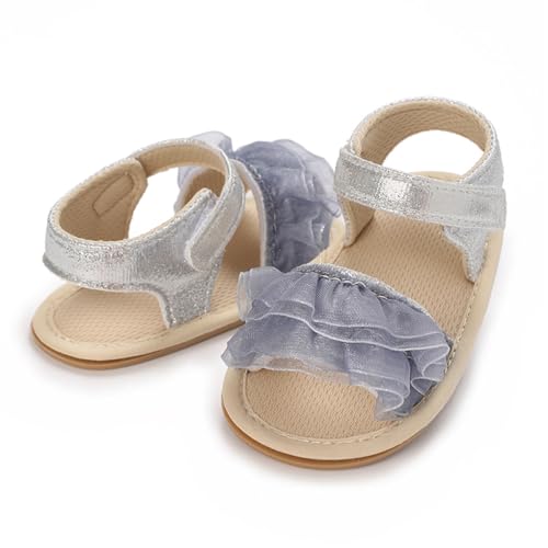 COSANKIM Baby Girl Sandals Rubber Sole Summer Outdoor Infant First Walker Crib Dress Shoes Baby Sandals