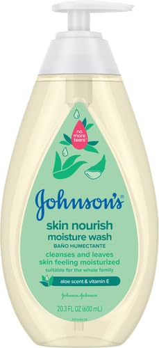Johnson's Skin Nourishing Moisture Baby Body Wash With Vanilla & Oat Scents, Hypoallergenic & Tear Free Baby Bath Wash, Paraben-, Dye-, Sulfate & Phthalate-Free, 20.3 fl. oz
