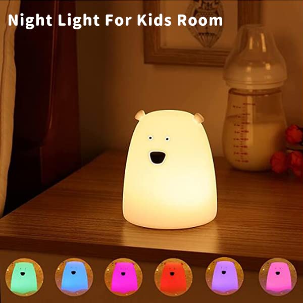 ZKLiLi Shark Night Light for Kids, Shark Lights for Boys & Girls - Christmas Gifts, Kids & Teens Room Decor, Silicone Animal Night Lamp Gift