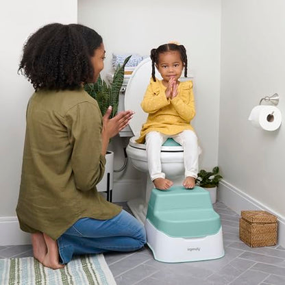 Ingenuity Prepare to Potty 3-in-1 System - Potty Training Toilet, Topper, Step Stool, Easy Setup, Pink, for Toddlers 18 Months+