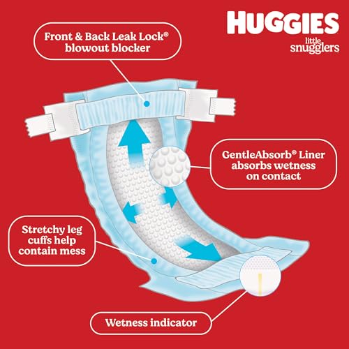 Huggies Newborn Diapers, Little Snugglers Baby Diapers, Size Newborn (up to 10 lbs), 31 Count