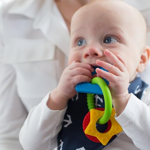 Dr. Brown's AquaCool Water-Filled Baby Teether, Cools & Massages Sore Gums, BPA Free, Pineapple and Apple, 2 Pack, 3m+
