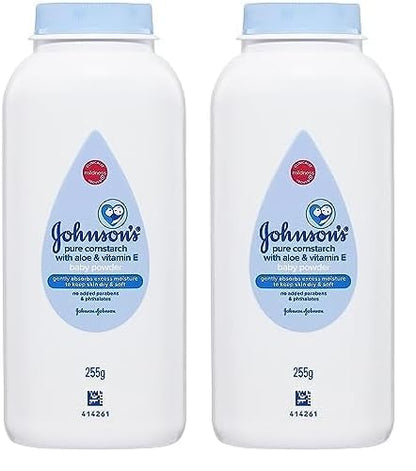 Johnson's Baby Powder for Delicate Skin, Hypoallergenic and Free of Parabens, Phthalates, and Dyes for Baby Skin Care, 1.5 oz (Pack of 2)
