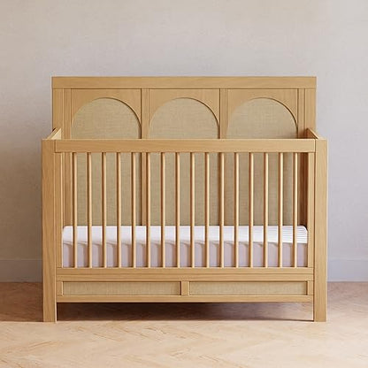 Namesake Eloise 4-in-1 Convertible Crib in French Sage Performance Sand Eco-Weave, GREENGUARD Gold Certified