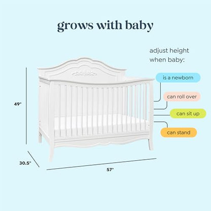 DaVinci Fiona 4-in-1 Convertible Crib in White, Greenguard Gold Certified