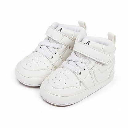 Clowora Unsex Baby Shoes Boys Girls Infant Sneakers Non-Slip Soft Rubber Sole Toddler Crib First Walker Lightweight Shoes