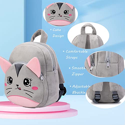 Toddler Backpack for Boys and Girls, Cute Soft Plush Animal Cartoon Mini Backpack Little For Kids 2-6 Years (Cows)