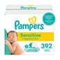 Pampers Sensitive Baby Wipes, Water Based, Hypoallergenic and Unscented, 8 Flip-Top Packs, 4 Refill Packs (1008 Wipes Total)