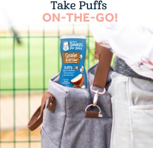 Gerber Baby Snacks Puffs Variety Pack, Banana & Strawberry Apple, 1.48 Ounce - 2 count of four packs, Package may vary, 1.48 Ounce (Pack of 8)