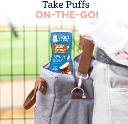 Gerber Baby Snacks Puffs Variety Pack, Banana & Strawberry Apple, 1.48 Ounce - 2 count of four packs, Package may vary, 1.48 Ounce (Pack of 8)