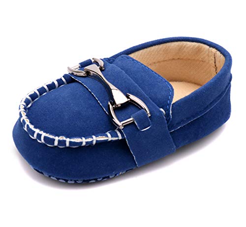 LONSOEN Baby Girls Boys Loafers Prewalker Dress Crib Shoes