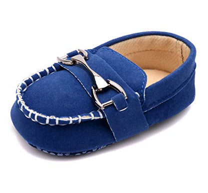LONSOEN Baby Girls Boys Loafers Prewalker Dress Crib Shoes