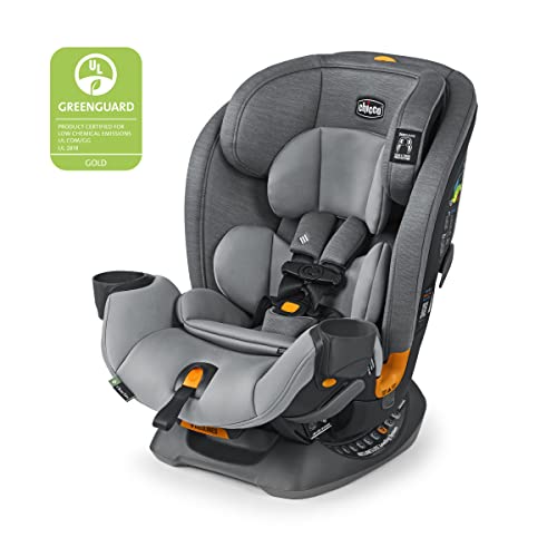 Chicco OneFit ClearTex All-in-One Car Seat, Slim Design, Rear-Facing Seat for Infants 5-40 lbs., Forward-Facing 25-65 lbs., Booster 40-100 lbs., Convertible Car Seat | Lilac/Purple