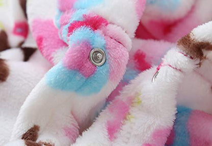 YOLIA Boys Girls Robes Kids Hooded Sleepwear Soft Fleece Bathrobes Cute Housecoat Gowns