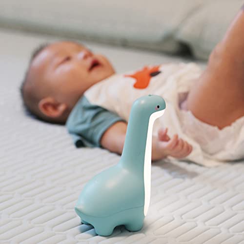 Cute Dinosaur Night Light, Brightness Adjustable Baby Bedside Night Lamp USB Recharging, Nursery Room Decor Kids Toddlers Night Light, Dinosaur Gifts for Birthday, Christmas, Green