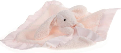 Apricot Lamb Stuffed Animals Pink Bunny Rabbit Security Blanket Infant Nursery Character Blanket Luxury Snuggler Plush Baby Lovey(Pink Bunny, 13 Inches)