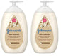 Johnson's Skin Nourish Moisturizing Baby Lotion for Dry Skin with Vanilla & Oat Scents, Gentle & Lightweight Body Lotion for the Whole Family, Hypoallergenic, Dye-Free, 16.9 fl. oz