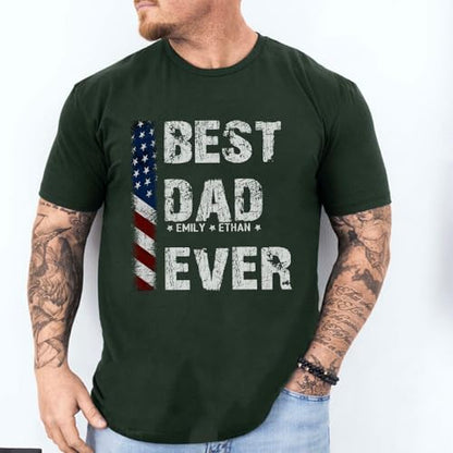 Custom Dad Shirt with Kids Names, Personalized Grandpa T-Shirt, Fathers Day Shirts, New Dad Shirt, Gift for Grandpa