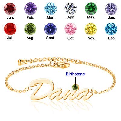 Custom Bracelet with Name 18K Gold Plated Personalized Name Ankle Bracelet Adjustable, Customized Beach Jewelry Gifts for Women Girlfriend