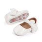 HsdsBebe Infant Baby Girls Mary Jane Flats Bow Non-Slip Soft Sole Princess Toddler First Walkers Sneaker Wedding Dress Shoes