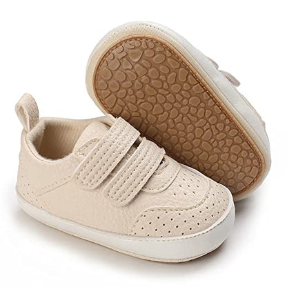 Clowora Baby Boys Girls Shoes Non-Slip Rubber Sole Sneakers Infant First Walking Toddler Crib Shoes Newborn Loafers Flats.