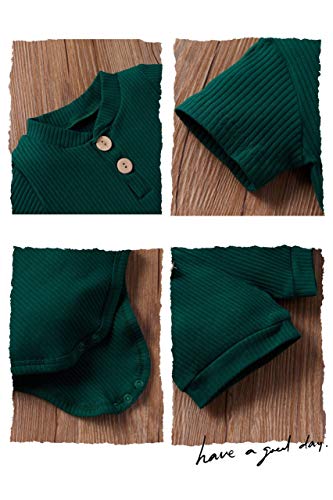 Newborn Baby Boy Girl Clothes 3 6 9 12 18 Months Ribbed Knit Short Sleeve Romper Shorts Set Infant Summer Outfits