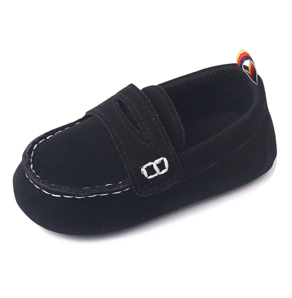 LONSOEN Baby Girls Boys Loafers Prewalker Dress Crib Shoes