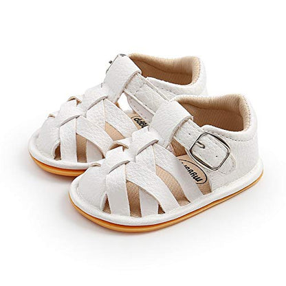 E-FAK Baby Boys Girls Summer Sandals Outdoor Beach Anti-Slip Rubber Soft Sole Newborn Toddler First Walker Shoes