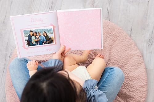 Kate & Milo Baby’s First Year Baby Memory Journal, Gender-Neutral Keepsake, Baby Milestone Memory Book and Photo Album, Perfect for Baby Showers, For New and Expecting Parents, Sky and Elephant