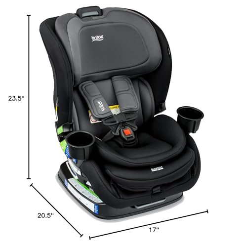 Britax Poplar S Convertible Car Seat, 2-in-1 Car Seat with Slim 17-Inch Design, ClickTight Technology, Arctic Onyx