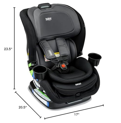 Britax Poplar S Convertible Car Seat, 2-in-1 Car Seat with Slim 17-Inch Design, ClickTight Technology, Arctic Onyx