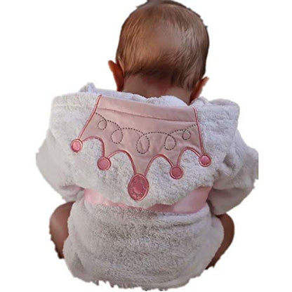 Baby Girl Bathrobes Wash Waddle Princess Crown Hooded Robe Girls Bath Robe Towel Terry Cotton Ultra Absorbent
