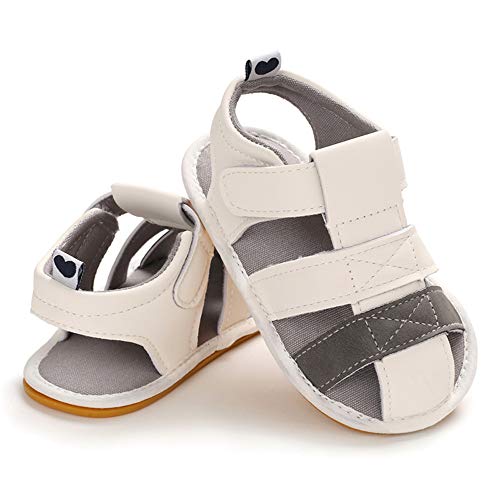 E-FAK Baby Boys Girls Summer Sandals Outdoor Beach Anti-Slip Rubber Soft Sole Newborn Toddler First Walker Shoes
