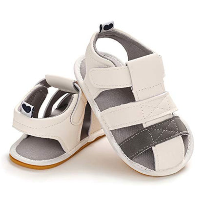 E-FAK Baby Boys Girls Summer Sandals Outdoor Beach Anti-Slip Rubber Soft Sole Newborn Toddler First Walker Shoes