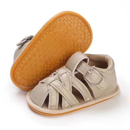 E-FAK Baby Boys Girls Summer Sandals Outdoor Beach Anti-Slip Rubber Soft Sole Newborn Toddler First Walker Shoes