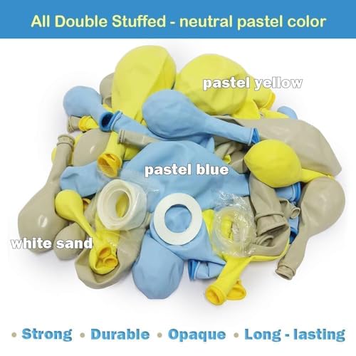 Pink Blue Green Balloon Garland Double Stuffed Dusty Light Green Baby Blue Blush Mauve Latex Pastel Balloon Arch Kit for Boho Baby Shower Gender Reveal Bear Birthday Floral Party Decoration
