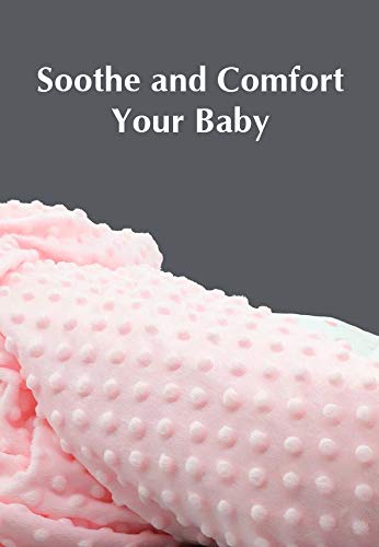 American Baby Company Heavenly Soft Chenille Security Blanket, 2-Layer Design with Minky Dot & Silky Satin, Pink, 14" x 14" for Boys and Girls